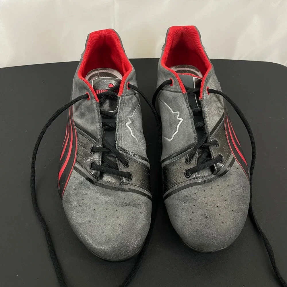 Puma Ducati Size 11.5 Motorsport Leather Sneakers Grey Red Black Racing Shoe Men
